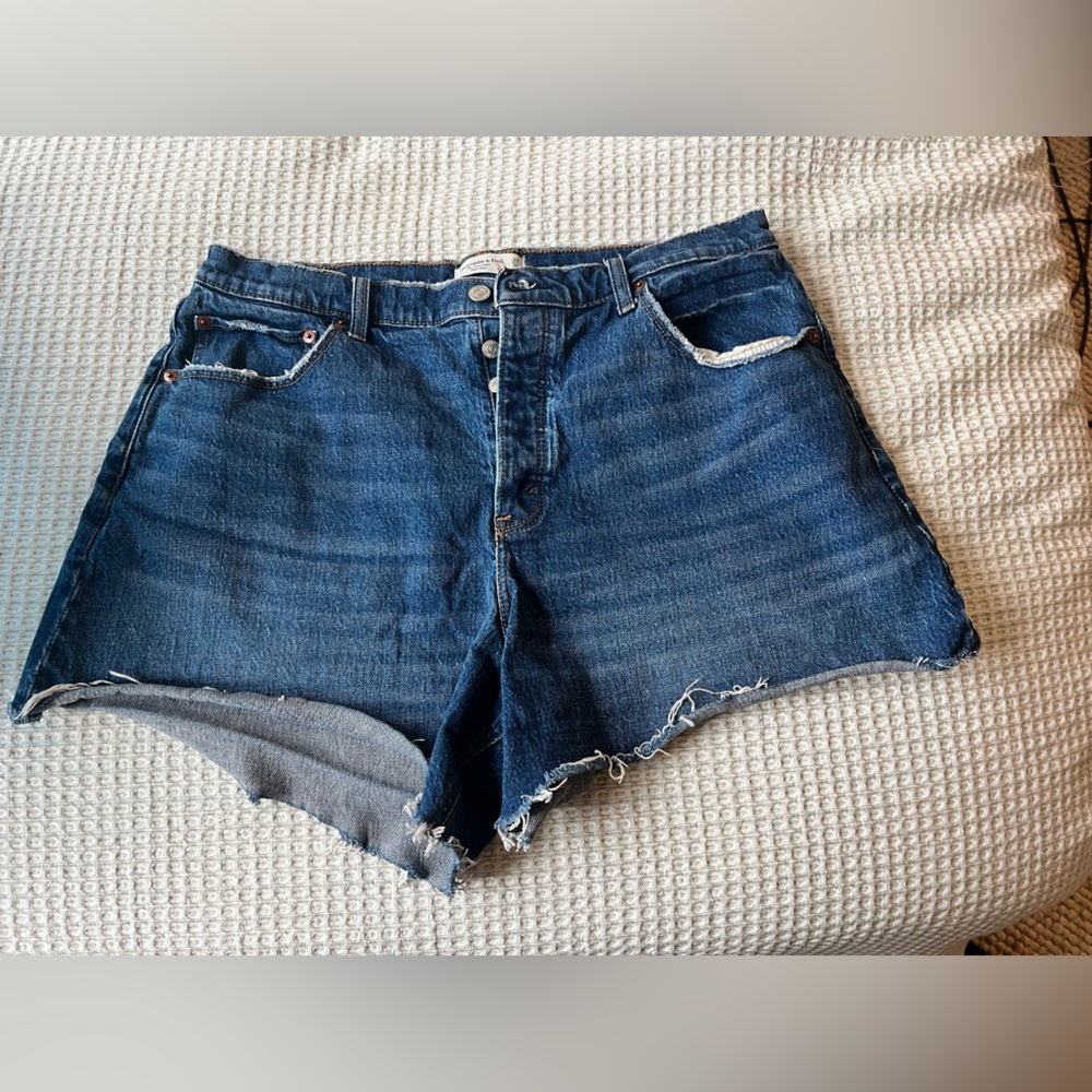 Abercrombie & Fitch Dark Blue Jean Shorts